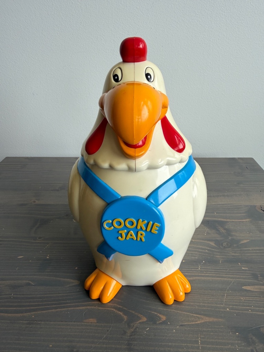 Vintage plastic Fun-Damental Rooster Cookie Jar